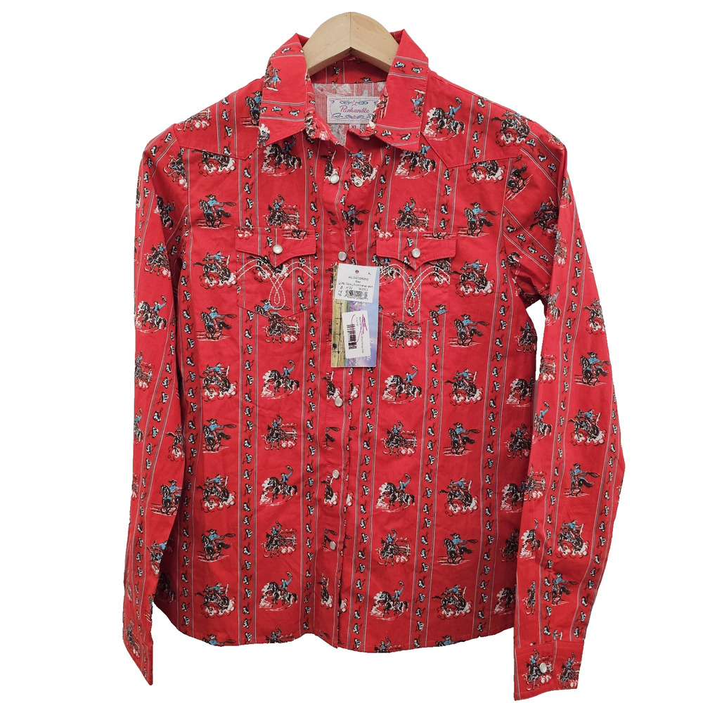 NWT Girls Panhandle Shirt XL Button Up Rodeo Western Pearl Snap Ranch Cowgirl
